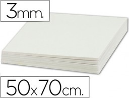 Cartón pluma Liderpapel doble cara 50x70cm. 3mm. blanco